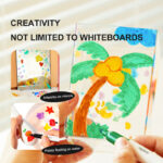Mideer Little Artist Imaginative Whiteboard Markers (8 Colors) - Easy Clean & Water Float Fun!